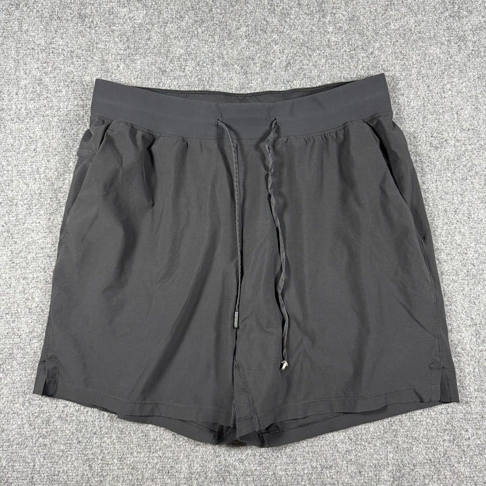 Lululemon T.H.E. Shorts Men's Size Large Heathered Black 7" Linerless Active